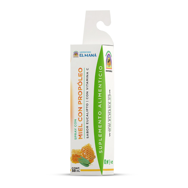 Spray con miel con propóleo sabor Eucalipto con vitamina C