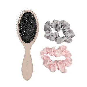 CEPILLO PARA EL CABELLO Y SCRUNCHIE RELAXUS 507513 ROSA - Imagen 1