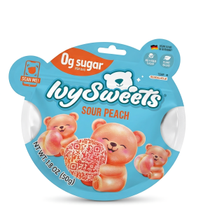 Gomitas Melocotón Acido Ivy Sweets 0 Azucar