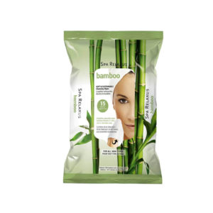 Toallitas de limpieza facial de bambú con aloe